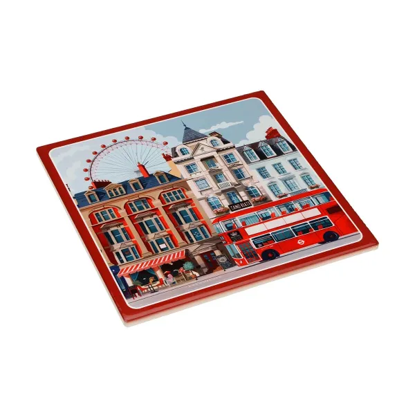 Подставка под горячее Versa London Kорка Керамика 20 X 0,6 X 20 CM