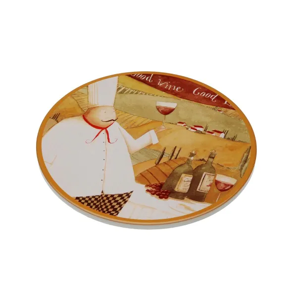 Table Mat Versa Cork Ceramic Male Chef 20 X 0,6 X 20 CM