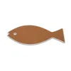 Table Mat Versa Green Cork Ceramic Fish 14 x 0,7 x 20 cm