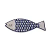 Table Mat Versa Blue Grey Cork Ceramic Fish 14 x 0,7 x 20 cm