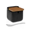 Sokeriastia Versa Musta Keraminen Bambu Dolomite 8,3 x 8,3 x 8,3 cm