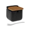 Sokeriastia Versa Musta Keraminen Bambu Dolomite 8,3 x 8,3 x 8,3 cm