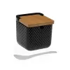 Cukurtrauks Versa Melns Keramika Bambuss Dolomite 8,3 x 8,3 x 8,3 cm