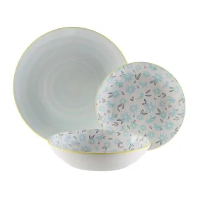Tableware Versa BREEZE  Blue Porcelain 18 Pieces
