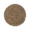 Table Mat Versa White Textile Water hyacinth 38 cm