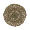 Table Mat Versa White Green Textile Water hyacinth 38 cm