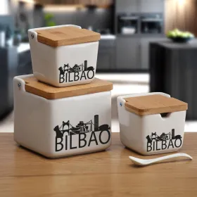 Druskinė ir pipirinė Versa Bilbao Keramikinis 8,8 x 8,5 x 8,8 cm