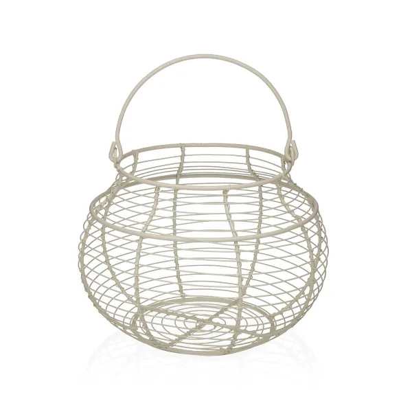 Egg cup Versa White Metal Steel 23 X 17,5 X 23 CM