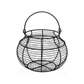 Egg cup Versa Black Metal Steel 23 X 17,5 X 23 CM