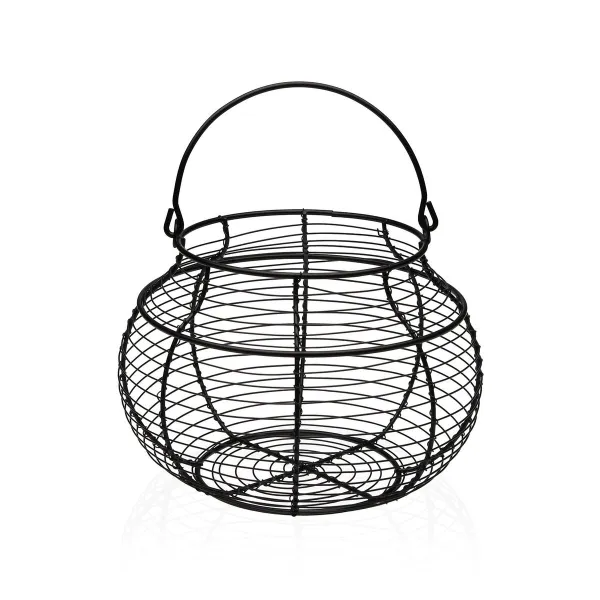 Egg cup Versa Black Metal Steel 23 X 17,5 X 23 CM