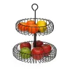 Fruit Bowl Versa Black Metal Steel 32 x 37 x 32 cm