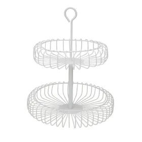 Fruit Bowl Versa White Metal Steel 32 x 37 x 32 cm