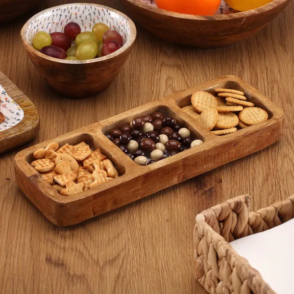Snack tray Versa Blume 30 X 3,5 X 10 CM