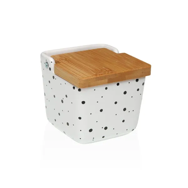 Druskinė su dangteliu Versa Speckle Keramikinis 8,8 x 8,5 x 8,8 cm