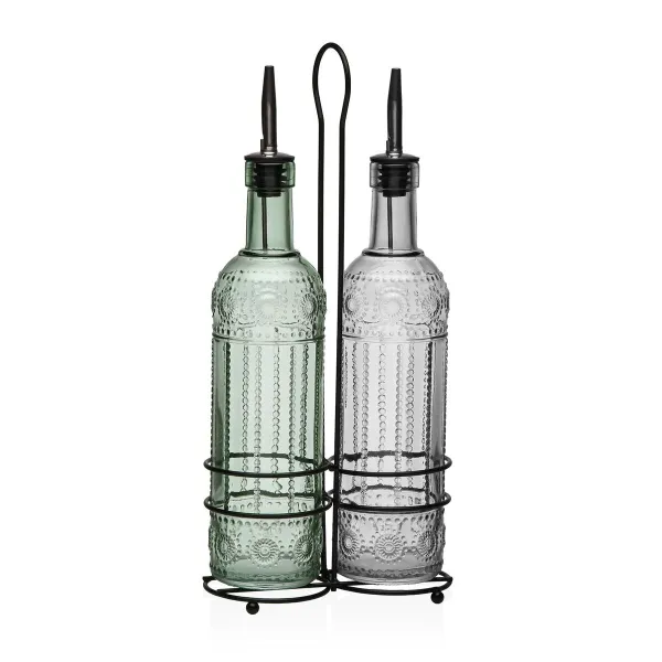 Aliejaus ir acto rinkinys Versa Metalinis stiklas 500 ml 7,5 X 33,5 X 15,5 CM