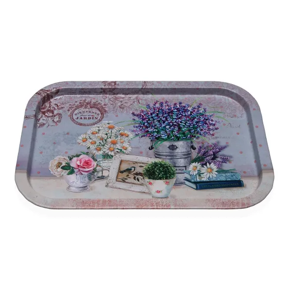Padėklas Versa Metalinis 23 X 1,5 X 34 CM Gėlės