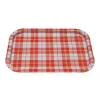 Tray Versa Vichy Orange Metal 23 X 1,5 X 34 CM