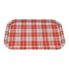 Tray Versa Vichy Orange Metal 23 X 1,5 X 34 CM