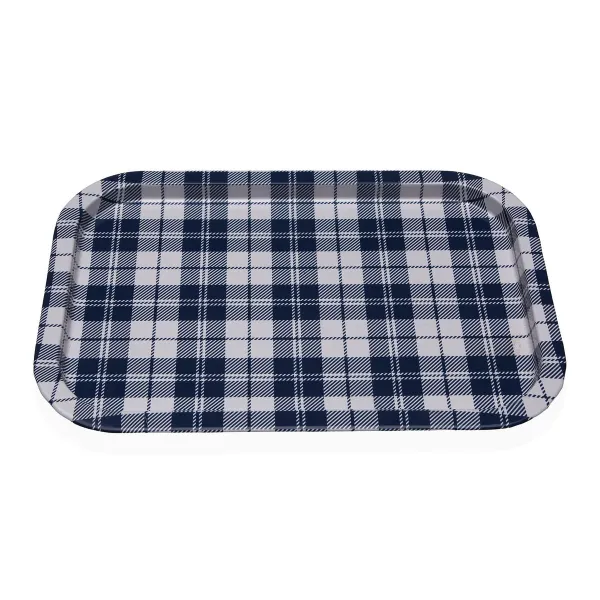 Поднос Versa Vichy Синий Металл 23 X 1,5 X 34 CM