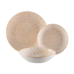 Ruokailuvälineet Versa Aylen Beige Posliini 18 Kappaletta