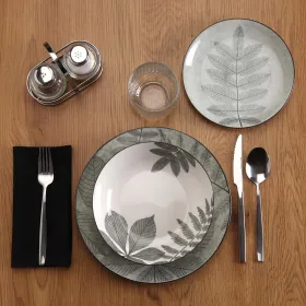 Tableware Versa Aylen Grey Porcelain 18 Pieces