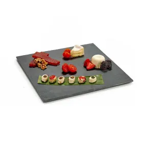 Snack tray Kinvara Black 30 x 0,5 x 30 cm