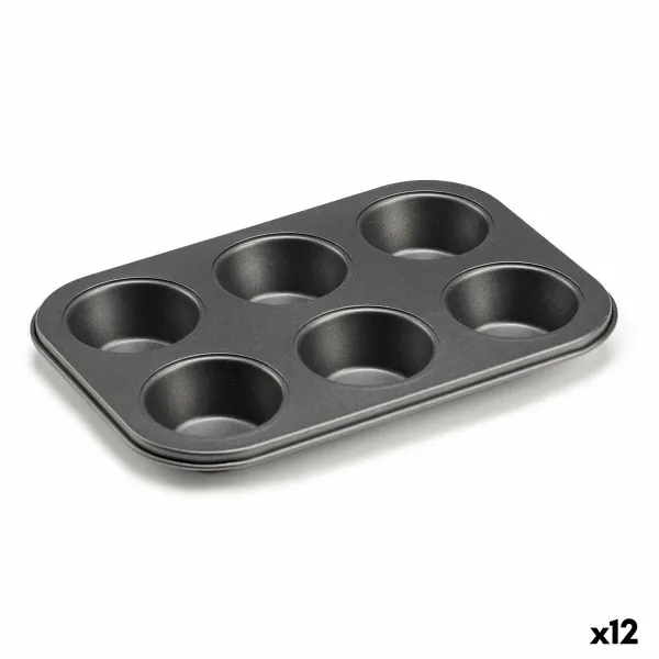 Orkaitė forma Kinvara Tamsiai pilka 18,7 x 3,5 x 26,5 cm (6 Dalys) (12 vnt.)