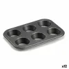 Orkaitė forma Kinvara Tamsiai pilka 18,7 x 3,5 x 26,5 cm (6 Dalys) (12 vnt.)