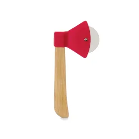 Pizza Cutter Kinvara Brown Red Bamboo Stainless steel polypropylene 21,7 x 2 x 10 cm 14 x 29 x 2,5 cm Axe (12 Units)