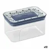 Tin Stefanplast Blue Plastic 700 ml 10,3 x 8 x 15,5 cm Hermetic (12 Units)