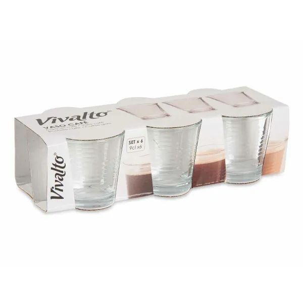 Stiklinių rinkinys Vivalto Skaidrus stiklas 90 ml (24 vnt.)