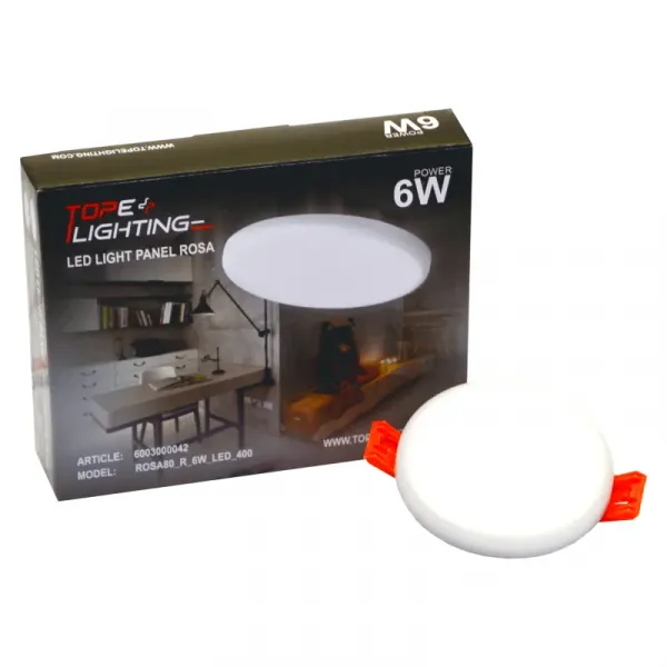 Mounted round LED panel "ROSA" 6W