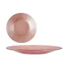 Flat Plate Vivalto Pink Glass 21 x 2 x 21 cm (6 Units)