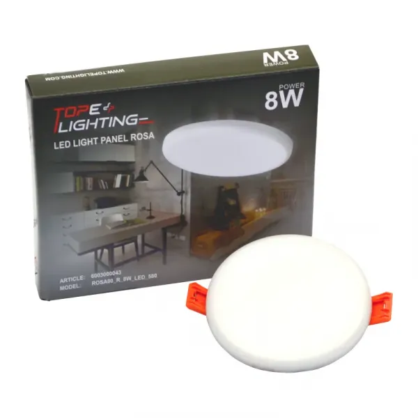 Mounted round LED panel "ROSA" 8W