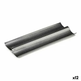 Prancūziško batono forma Kinvara Tamsiai pilka Metalinis Anglies plienas 16 x 2,5 x 38 cm Duona (12 vnt.)