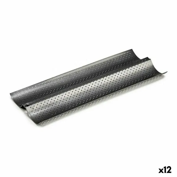 Prancūziško batono forma Kinvara Tamsiai pilka Metalinis Anglies plienas 16 x 2,5 x 38 cm Duona (12 vnt.)