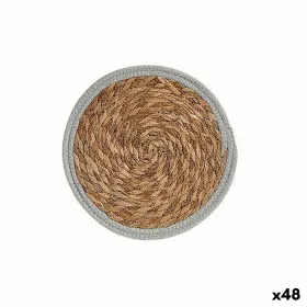 Table Mat Gift Decor Grey Natural Natural Fibre Ø 30 cm 30 x 1 x 30 cm (48 Units)