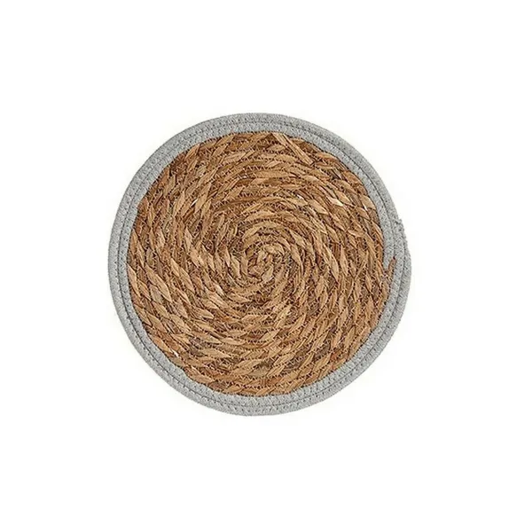 Table Mat Gift Decor Grey Natural Natural Fibre Ø 30 cm 30 x 1 x 30 cm (48 Units)