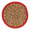 Table Mat Gift Decor Red Natural Natural Fibre 30 x 1 x 30 cm (48 Units)