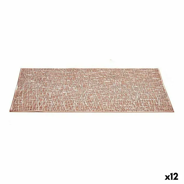 Stalo kilimėlis Kinvara Rožinė Plastmasinis 30 % Poliesteris 45 x 0,01 x 30 cm 30 x 0,001 x 45 cm (12 vnt.)