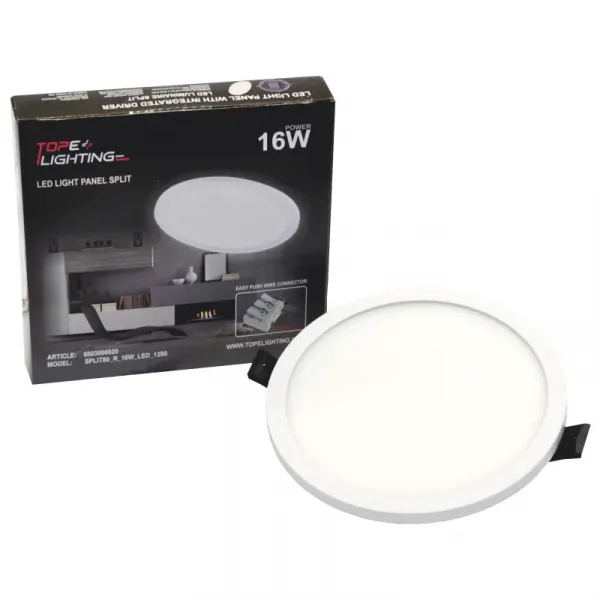 Mounted round LED panel "SPLIT" 16W