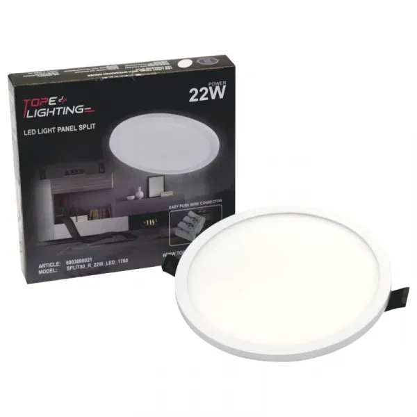 Mounted round LED panel "SPLIT" 22W