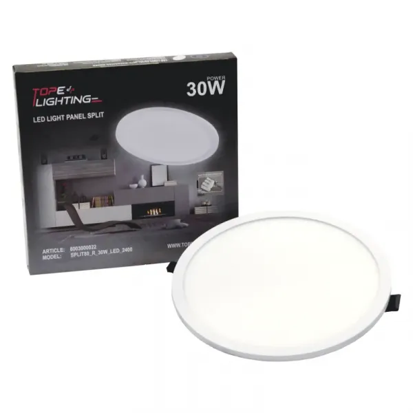 Mounted round LED panel "SPLIT" 30W