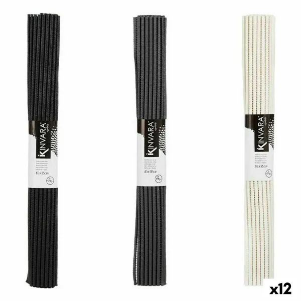 Neslystantis kilimėlis Kinvara Guma Plastmasinis 65 x 95 cm 7 x 65 x 7 cm 7 x 7 x 65 cm (12 vnt.)