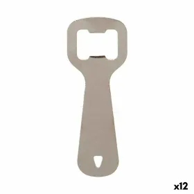 Bottle opener Kinvara Silver Stainless steel 11 x 4 x 0,5 cm 11 x 18,5 x 0,05 cm (12 Units)