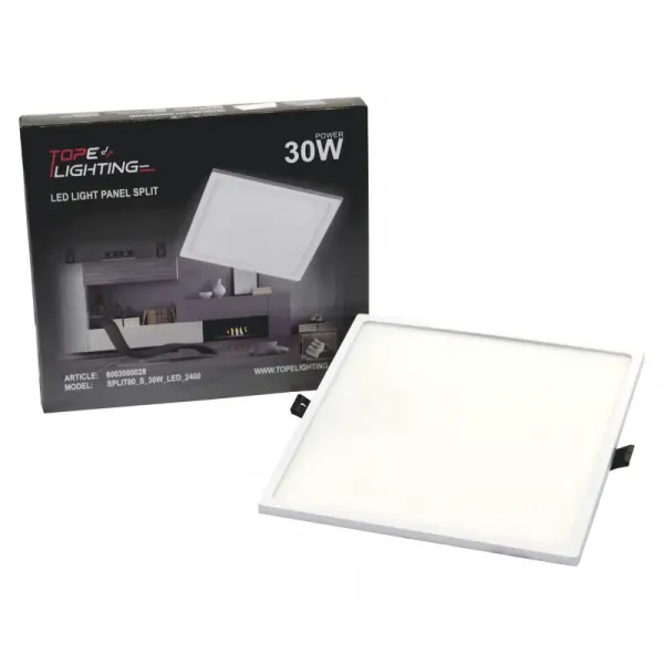 Recessed square LED panel "SPLIT" 30W