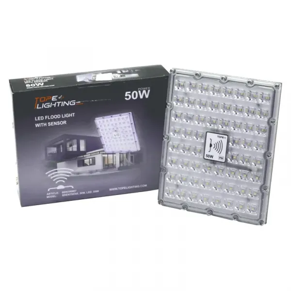 LED outdoor spotlight with microwave sensor "BRENTSENS" 50W