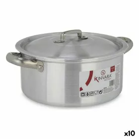 Кастрюля с крышкой Kinvara Серебристый 3 L 28 x 12,5 x 22 cm (10 штук)