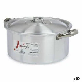 Кастрюля с крышкой Kinvara Серебристый 5 L 33 x 14,5 x 26 cm (10 штук)