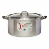 Casserole with lid Kinvara Silver 15 L 46 x 21 x 37 cm (3 Units)